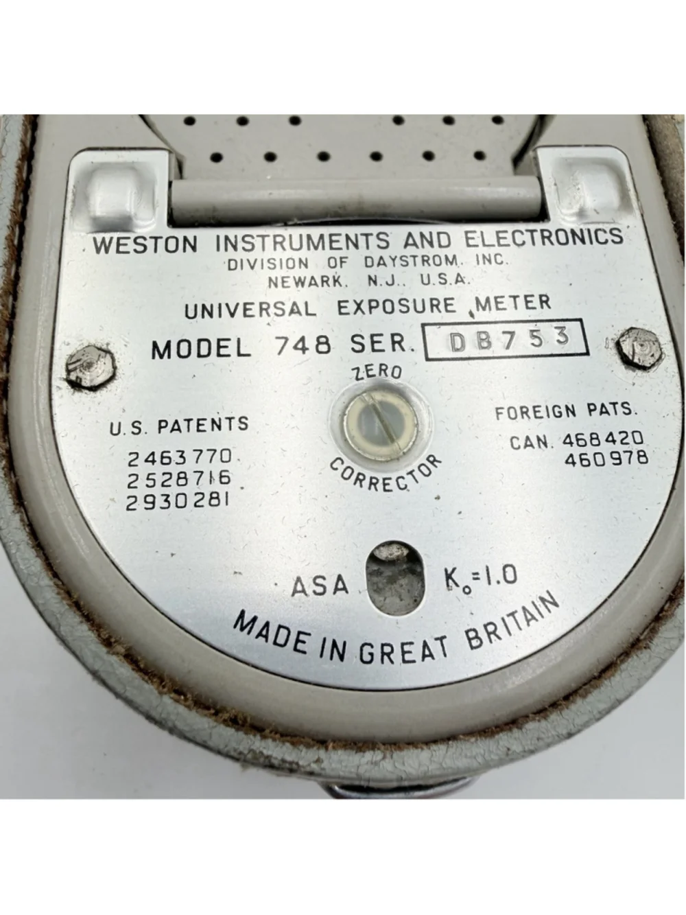 Weston Master V Model 748 Universal Exposure Light Meter w/ Case